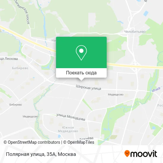 Карта Полярная улица, 35А
