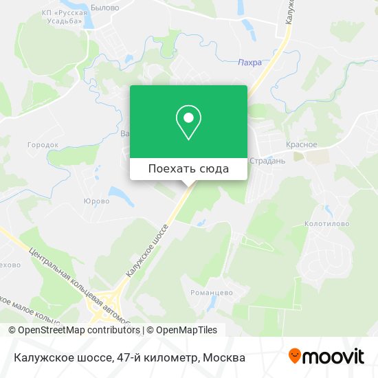 Карта Калужское шоссе, 47-й километр