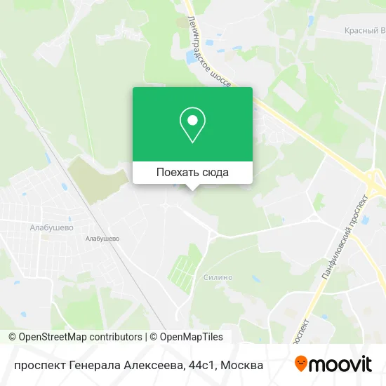 Карта проспект Генерала Алексеева, 44с1