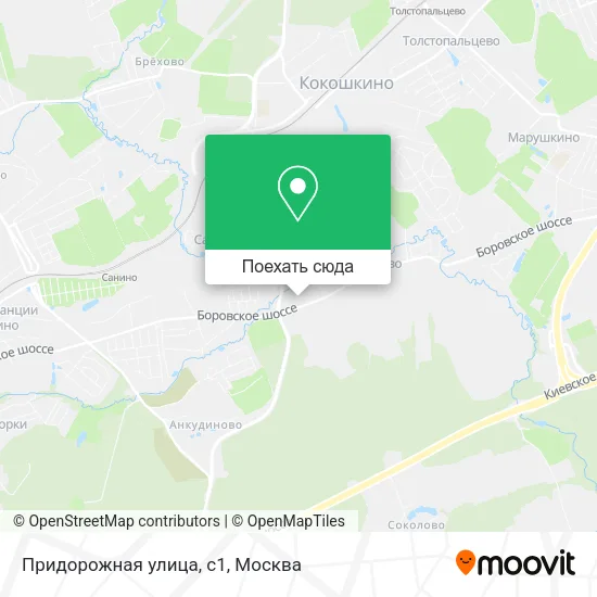 Карта Придорожная улица, с1