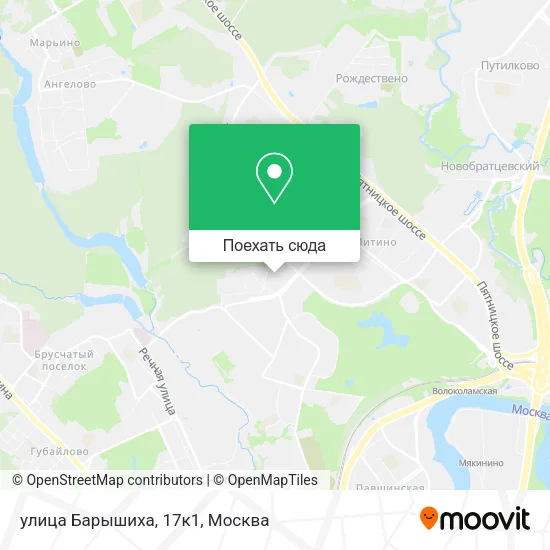 Карта улица Барышиха, 17к1