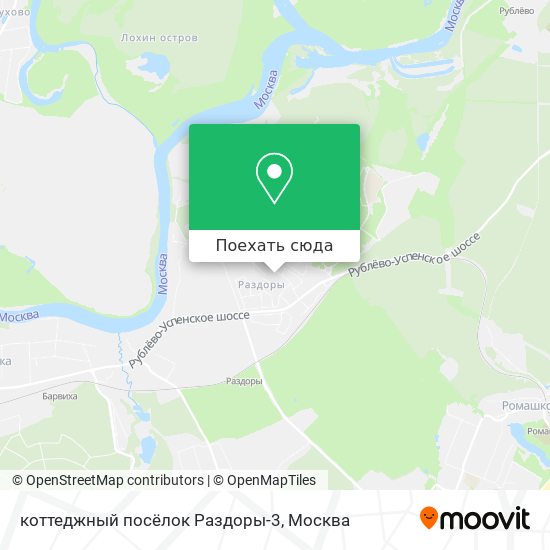 Карта коттеджный посёлок Раздоры-3