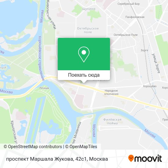 Карта проспект Маршала Жукова, 42с1