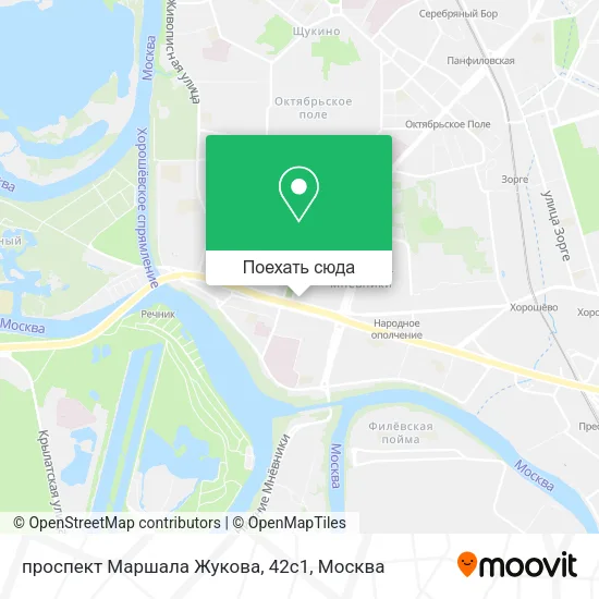 Карта проспект Маршала Жукова, 42с1