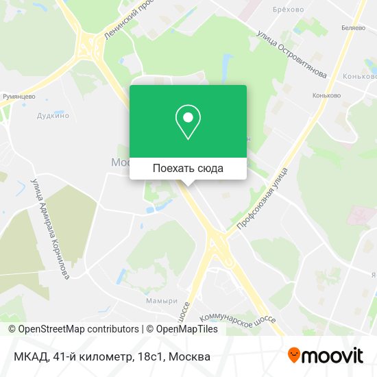 Карта МКАД, 41-й километр, 18с1