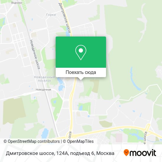 Карта Дмитровское шоссе, 124А, подъезд 6