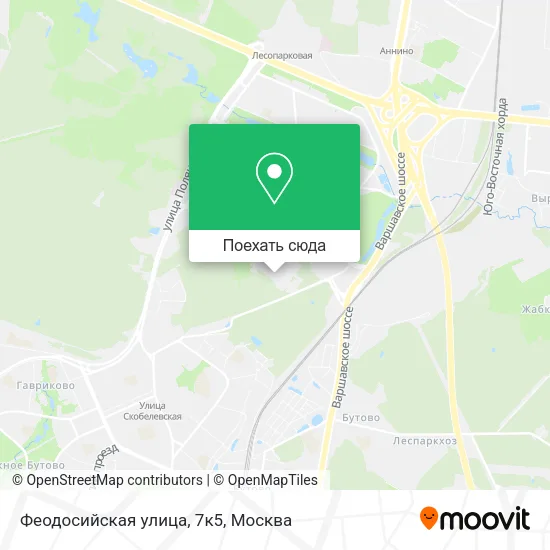 Карта Феодосийская улица, 7к5