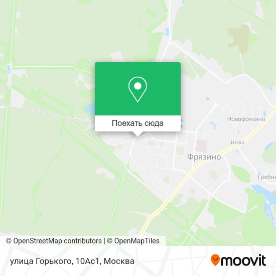 Карта улица Горького, 10Ас1