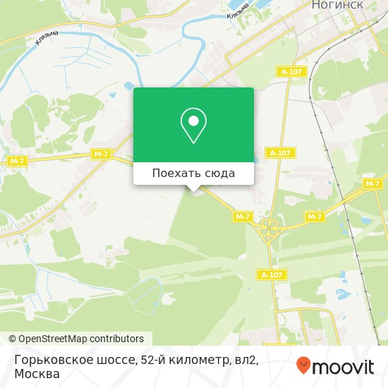 Карта Горьковское шоссе, 52-й километр, вл2
