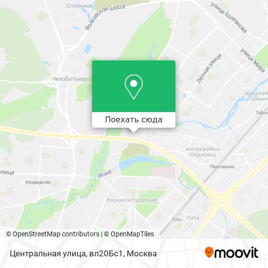 Карта Центральная улица, вл20Бс1