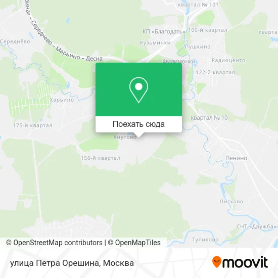 Карта улица Петра Орешина