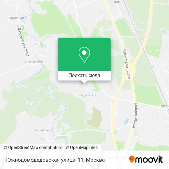 Карта Южнодомодедовская улица, 11