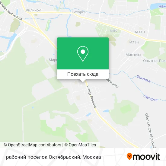 Карта рабочий посёлок Октябрьский