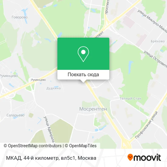 Карта МКАД, 44-й километр, вл5с1