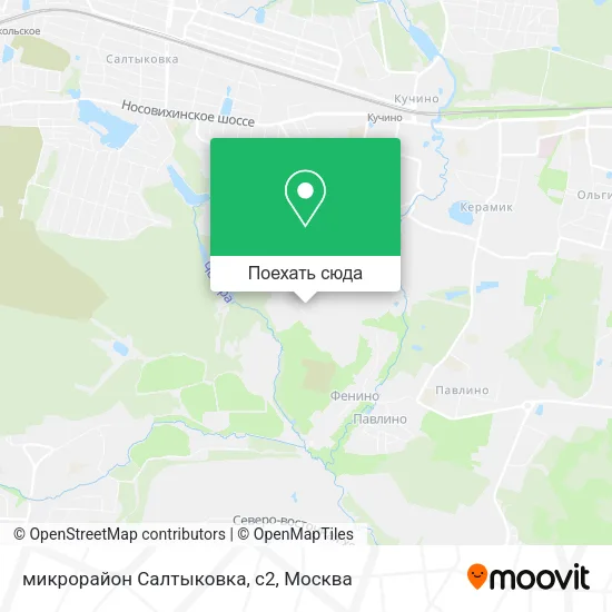Карта микрорайон Салтыковка, с2