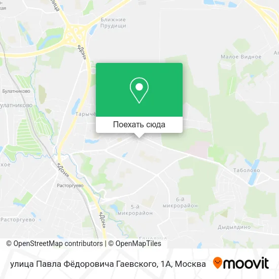 Карта улица Павла Фёдоровича Гаевского, 1А