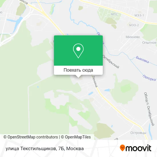 Карта улица Текстильщиков, 7Б