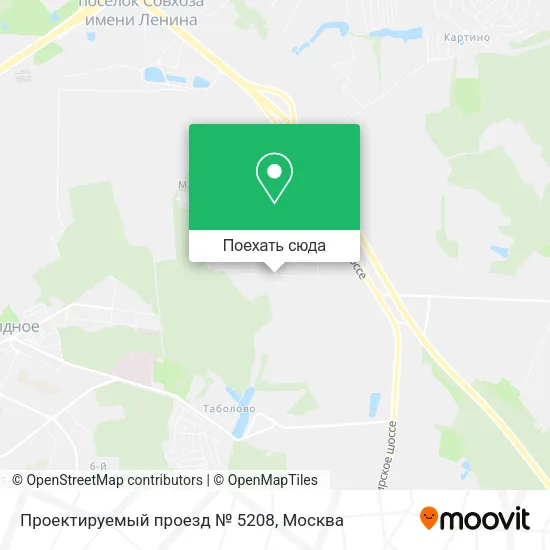 Карта Проектируемый проезд № 5208
