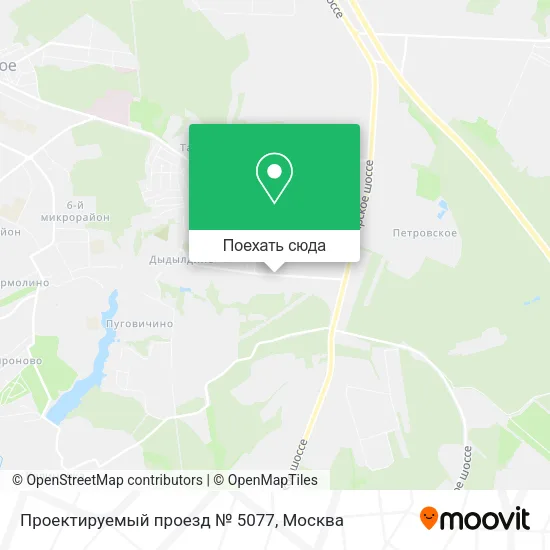 Карта Проектируемый проезд № 5077