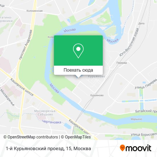 Карта 1-й Курьяновский проезд, 15