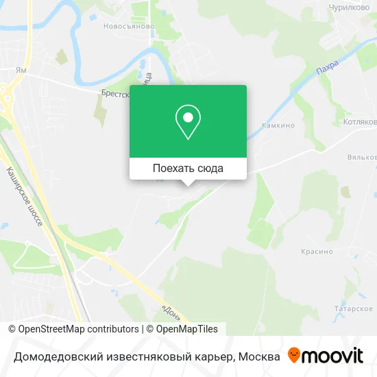 Карта Домодедовский известняковый карьер