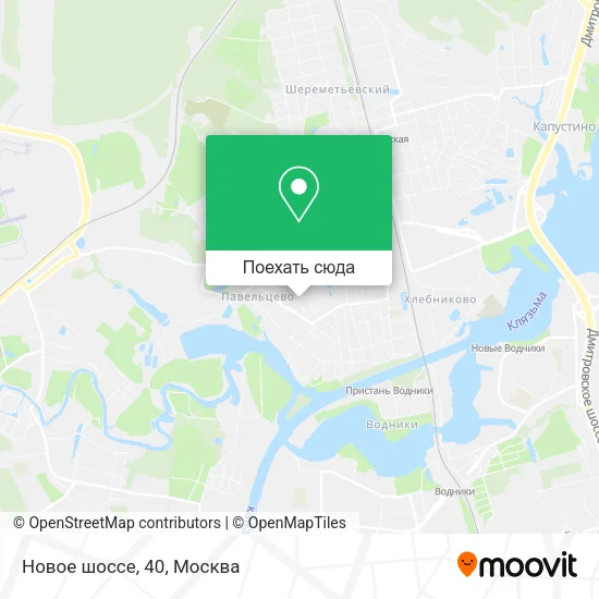 Карта Новое шоссе, 40