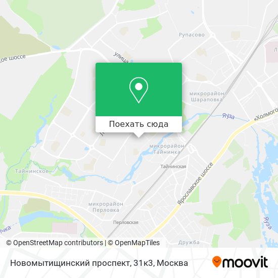Карта Новомытищинский проспект, 31к3