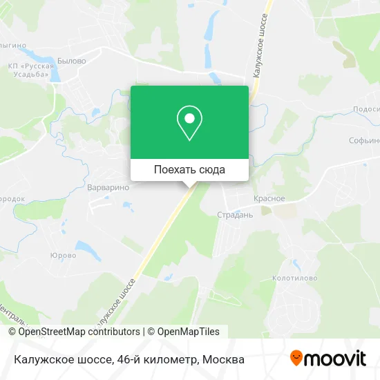 Карта Калужское шоссе, 46-й километр