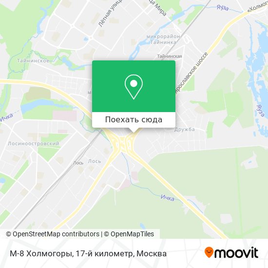 Карта М-8 Холмогоры, 17-й километр