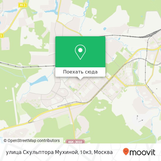 Карта улица Скульптора Мухиной, 10к3
