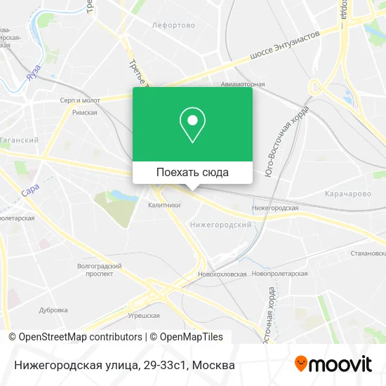 Карта Нижегородская улица, 29-33с1