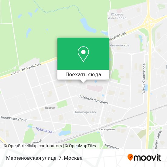 Карта Мартеновская улица, 7