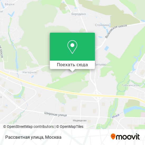Карта Рассветная улица