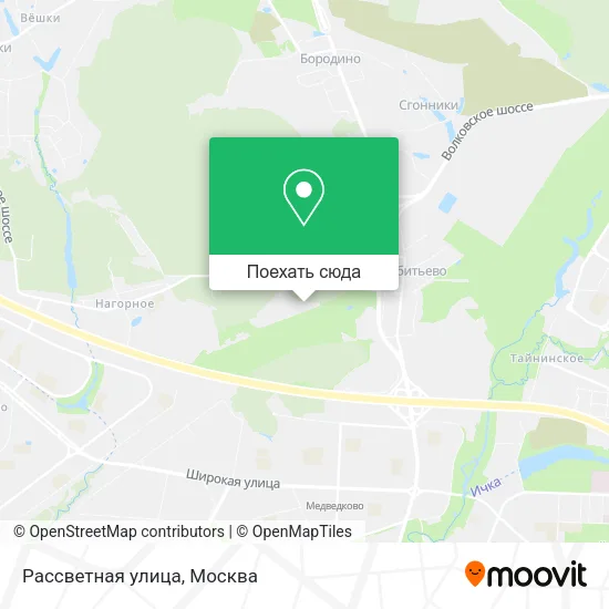 Карта Рассветная улица