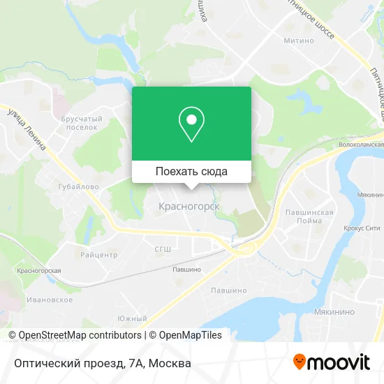 Карта Оптический проезд, 7А