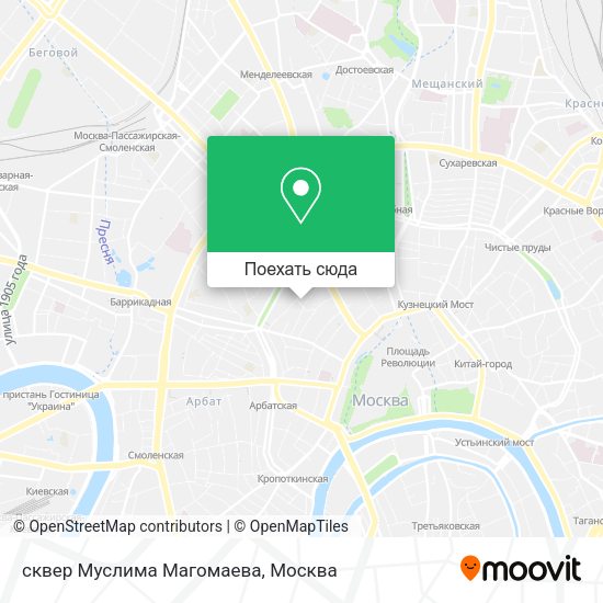 Карта сквер Муслима Магомаева