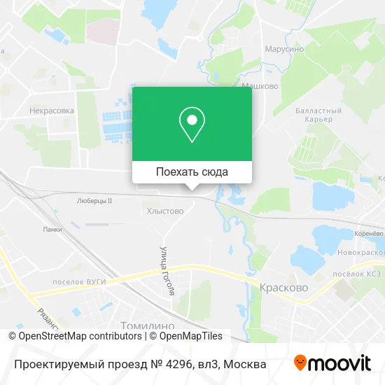 Карта Проектируемый проезд № 4296, вл3