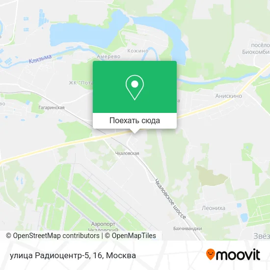 Карта улица Радиоцентр-5, 16