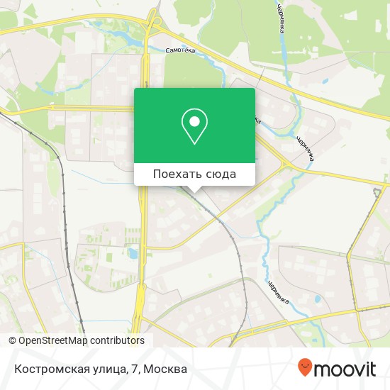 Карта Костромская улица, 7