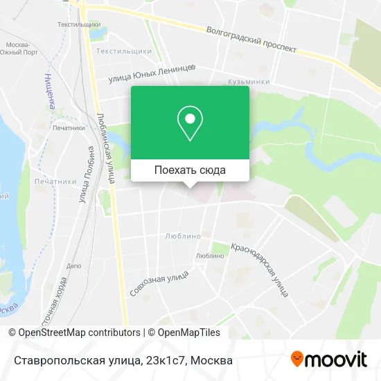 Карта Ставропольская улица, 23к1с7