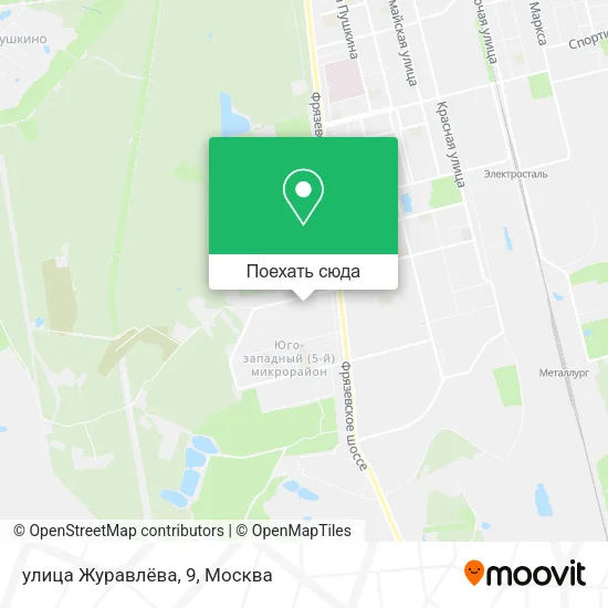Карта улица Журавлёва, 9