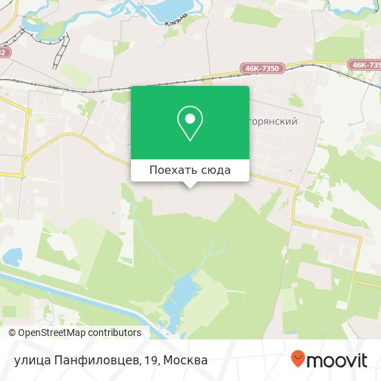 Карта улица Панфиловцев, 19