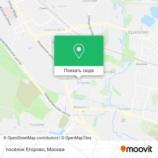 Карта посёлок Егорово