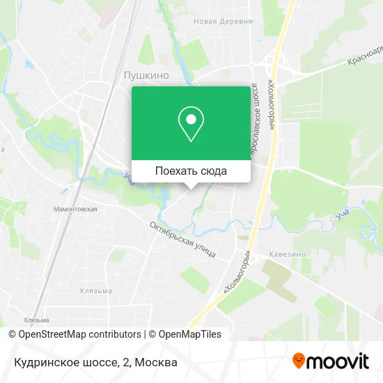 Карта Кудринское шоссе, 2
