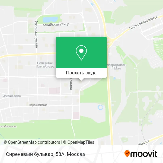 Карта Сиреневый бульвар, 58А