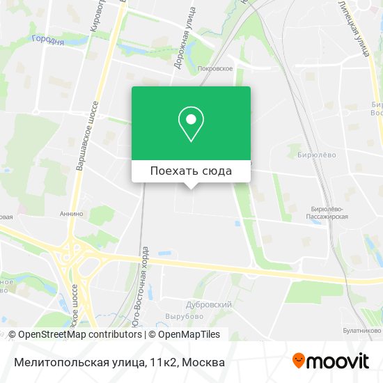 Карта Мелитопольская улица, 11к2