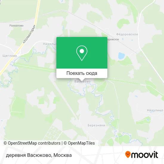 Карта деревня Васюково