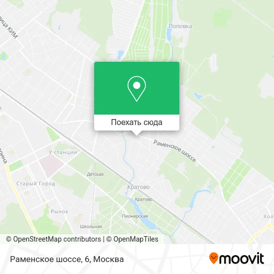 Карта Раменское шоссе, 6