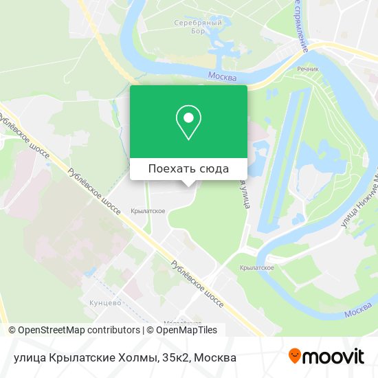 Карта улица Крылатские Холмы, 35к2