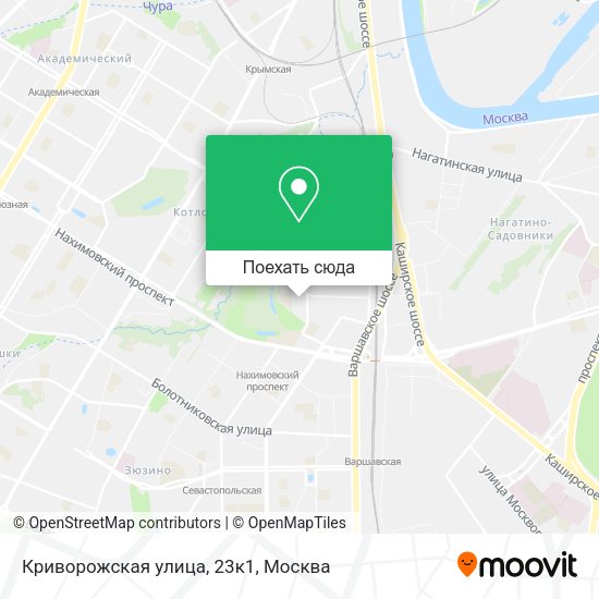 Карта Криворожская улица, 23к1